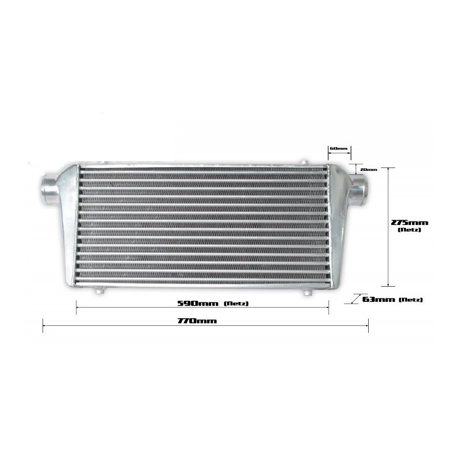 Intercooler universale da competizione  600x300x76mm - 63mm
