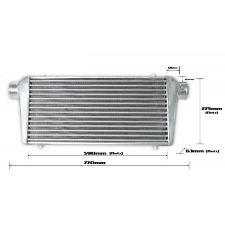Intercooler universale da competizione  600x300x76mm - 63mm