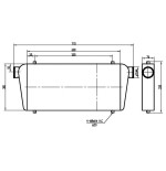 Intercooler universale da competizione  600x300x76mm - 76mm