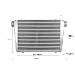 Intercooler universale da competizione  600x450x100mm - 76mm